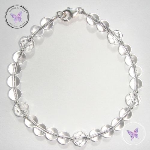 Clear Quartz Facet Feature Bracelet